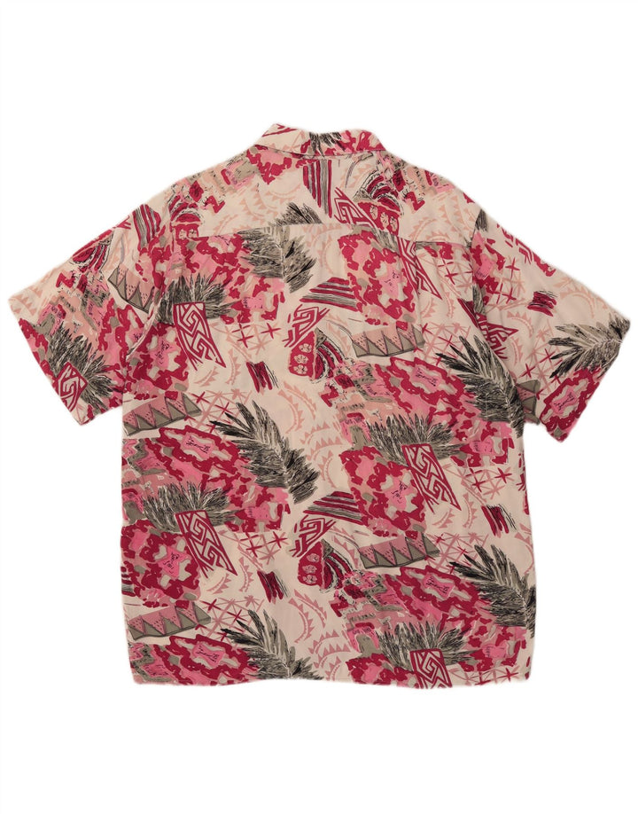 Camisa de manga corta para hombre Day-X Talla 41/42 Viscosa patchwork rosa grande