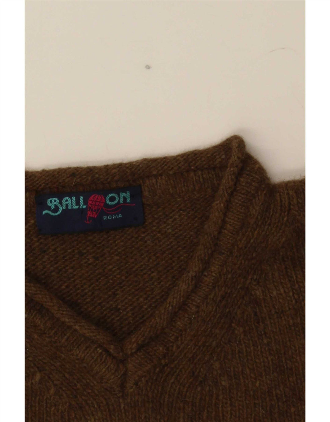 Balloon Jersey Con Cuello En V Para Hombre Marrón Medio