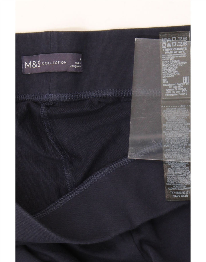 Marks & Spencer Pantalones cortavientos para mujer UK 46 Large Azul marino Algodón