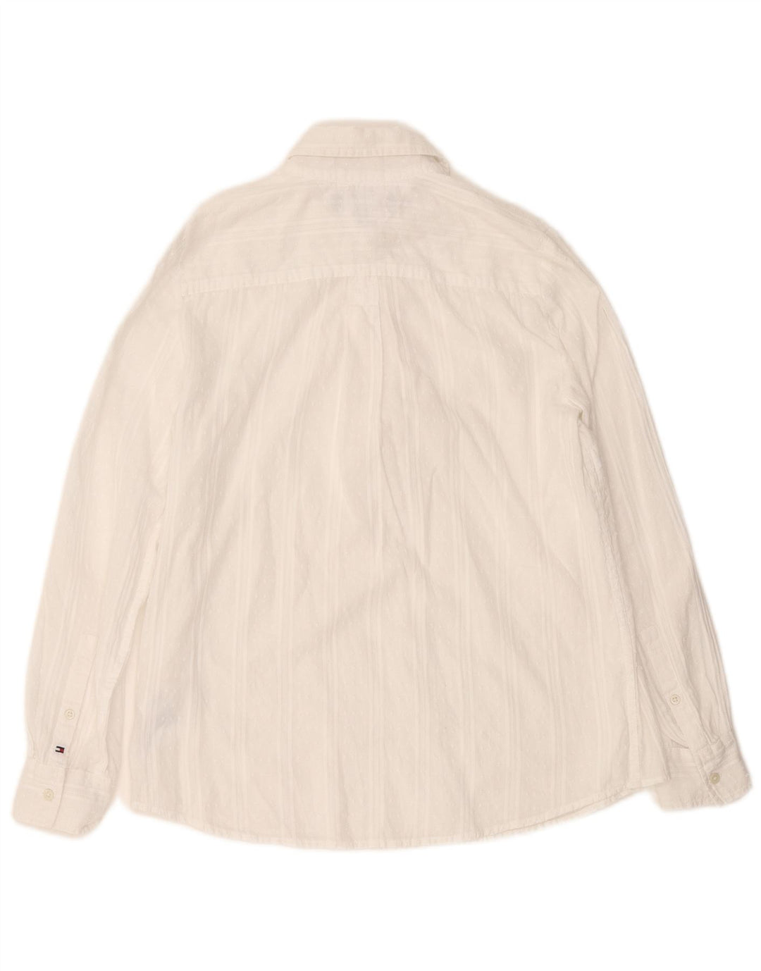 Tommy Hilfiger Camisa tipo jersey de ajuste relajado para mujer UK 10 Small White Stripes