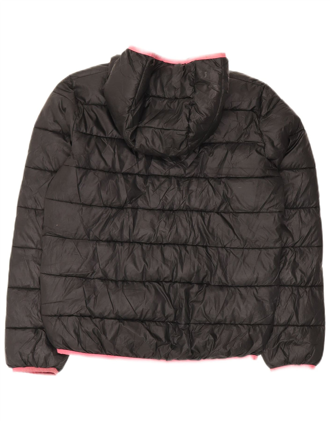 Champion Chaqueta acolchada con capucha para niña 13-14 años XL Negro Poliéster