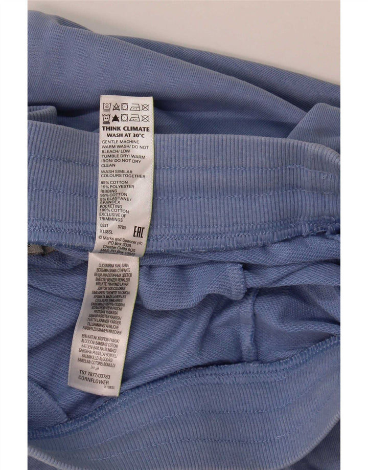 Marks & Spencer Pantalones de chándal para Mujer Joggers UK 42 Algodón Azul Medio