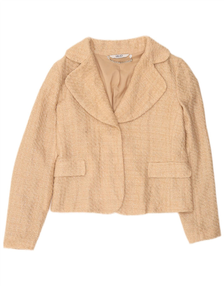 Chaqueta tipo blazer corta para mujer Liu Jo IT 44 Acrílico beige medio