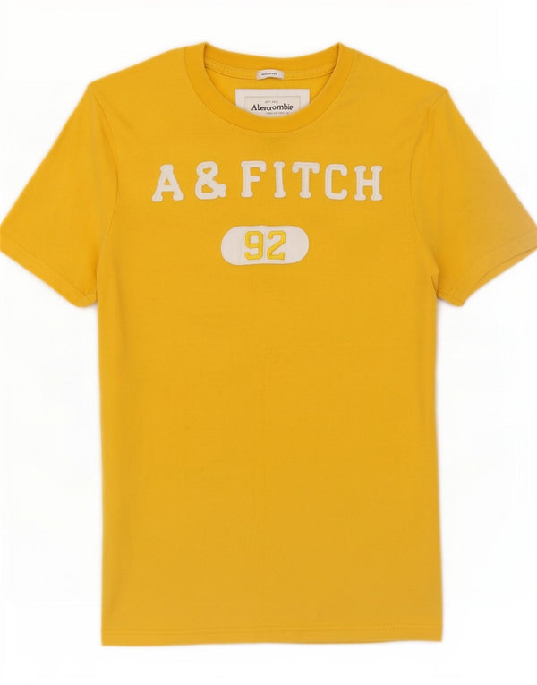 Abercrombie & Fitch Camiseta con gráfico muscular para hombre Top XL Algodón amarillo