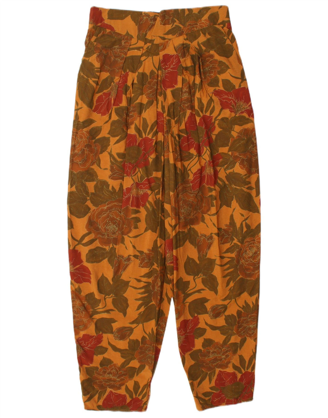 CALLE. BERNARD Pantalones Harem para Mujer UK 14 Medium W28 L26 Naranja Floral