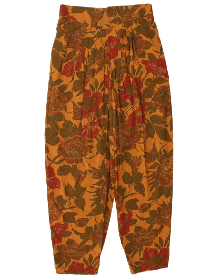 CALLE. BERNARD Pantalones Harem para Mujer UK 14 Medium W28 L26 Naranja Floral