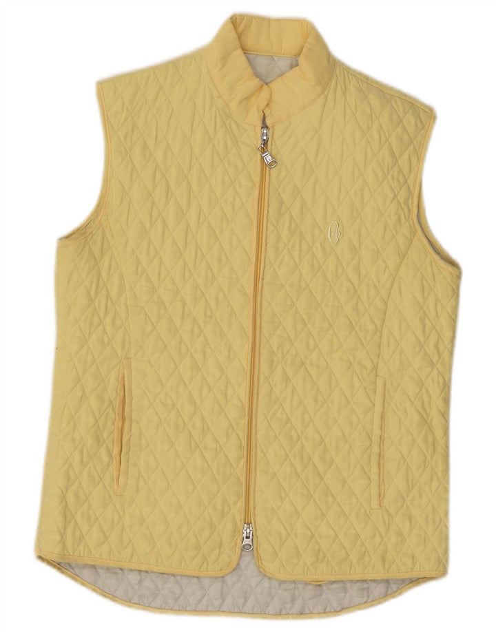 Conte of Florence Chaleco acolchado para mujer IT 40 Pequeño poliéster amarillo