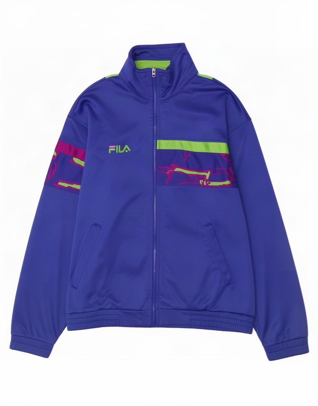 Fila Chaqueta de chándal para niños 11-12 años Triacetato con bloques de color azul