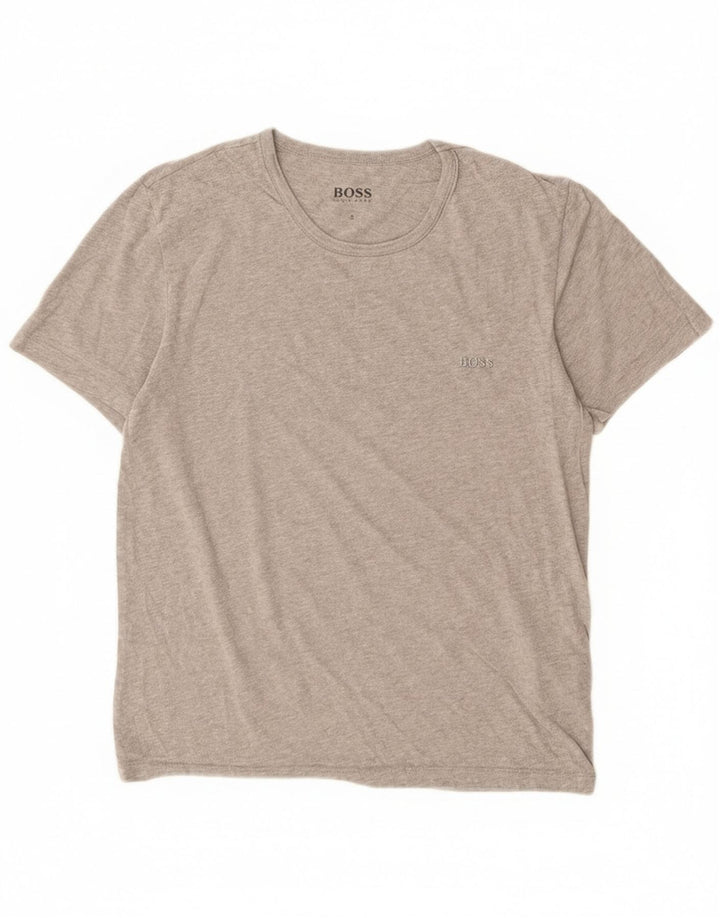 Hugo Boss Hombre Camiseta Top Small Gris Algodón