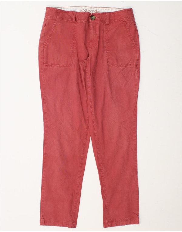 DOCKERS Pantalones chinos delgados para mujer US 6 Medium W30 L30 Algodón rosa