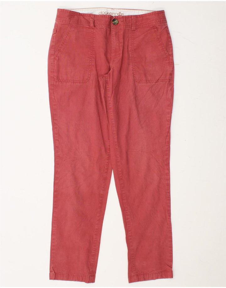DOCKERS Pantalones chinos delgados para mujer US 6 Medium W30 L30 Algodón rosa