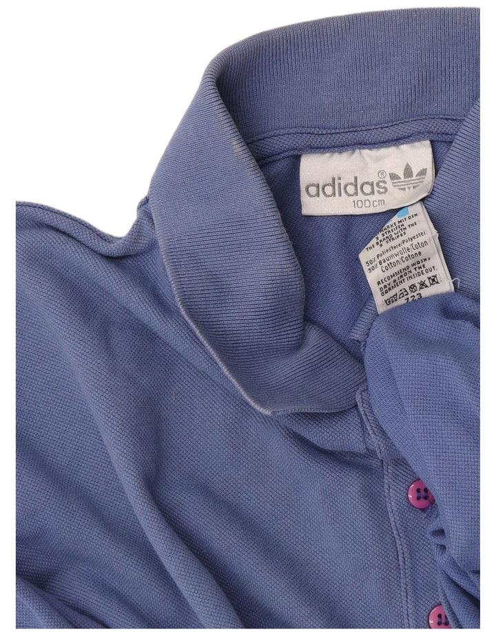 Polo Adidas Hombre Grande Azul Algodón