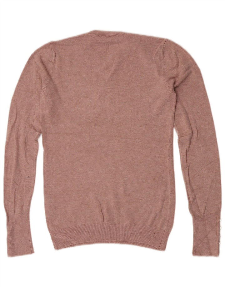 Zara - Jersey de cuello redondo para mujer, talla 8, color rosa