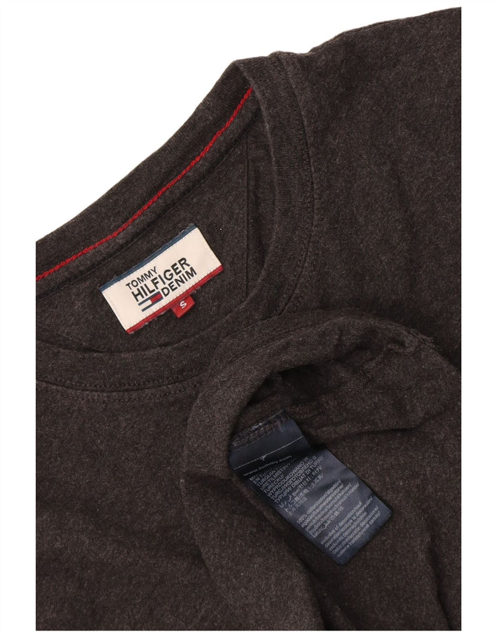 Tommy Hilfiger - Camiseta para hombre, talla pequeña, algodón gris