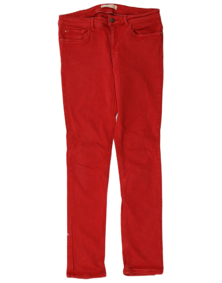 Zara Vaqueros Pitillo Mujer EU 40 Mediano W30 L30 Rojo