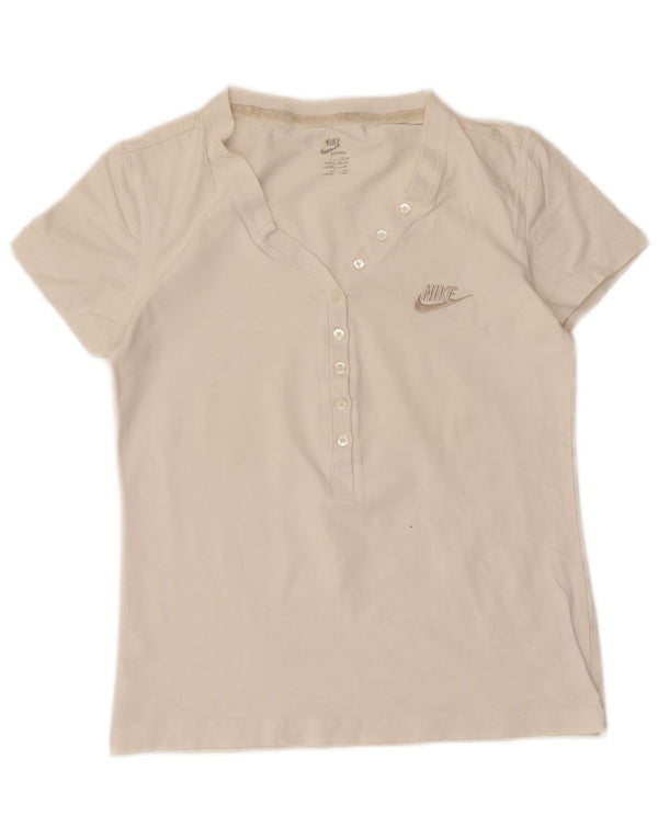 Nike - Camiseta corta para mujer, talla 40, talla grande, algodón blanco