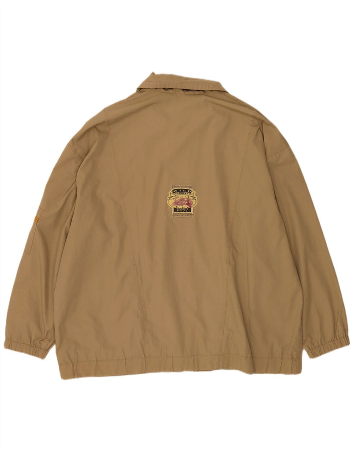 Chaqueta bomber vintage para hombre Reino Unido 46 3XL Bloque de color beige