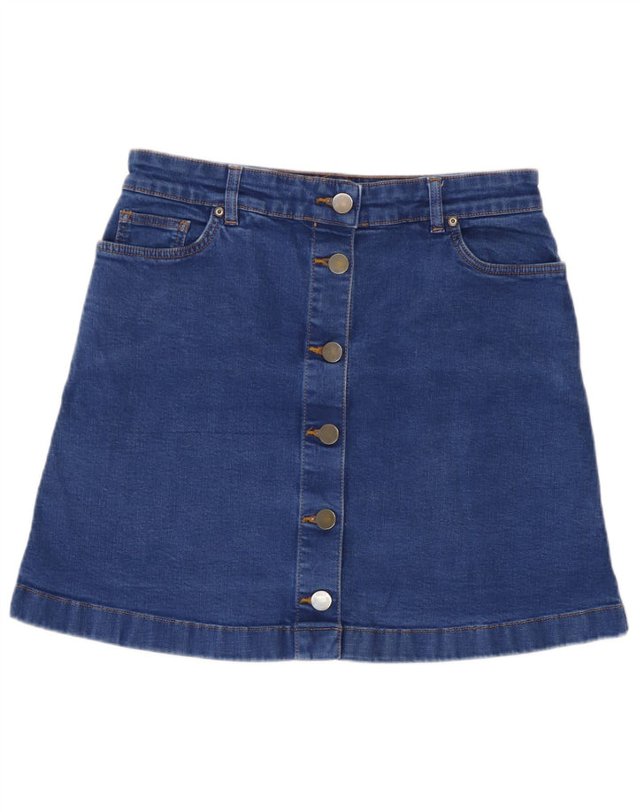 Falda de mezclilla para mujer Oasis UK 12 Mediana W30 Azul Algodón