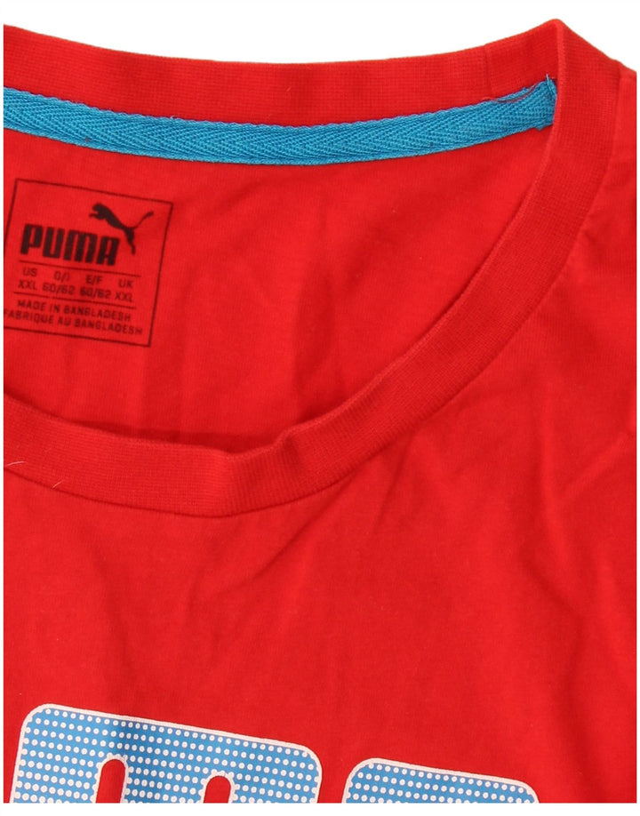 Puma Camiseta gráfica para hombre Top 2XL Rojo