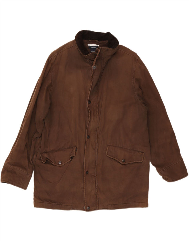 Gant Chaqueta utilitaria con capucha para hombre UK 38 Algodón marrón medio