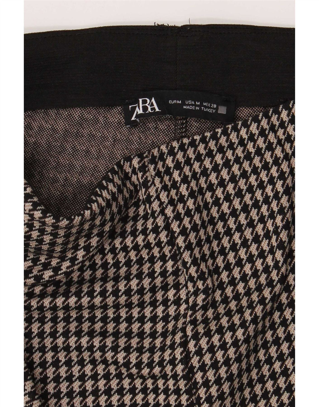 Zara Leggings para mujer UK 44 Mediano Pata de gallo negra