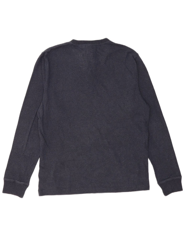 Superdry Hombre Top Manga Larga 2XL Algodón Azul Marino