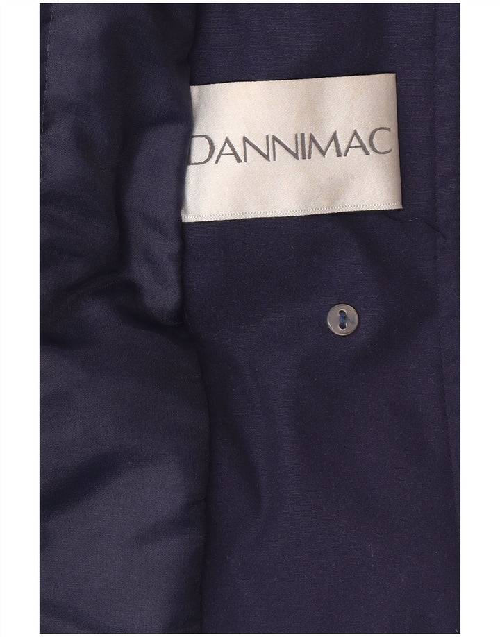 Dannimac Abrigo para mujer UK 18 XL Azul marino Poliéster Clásico