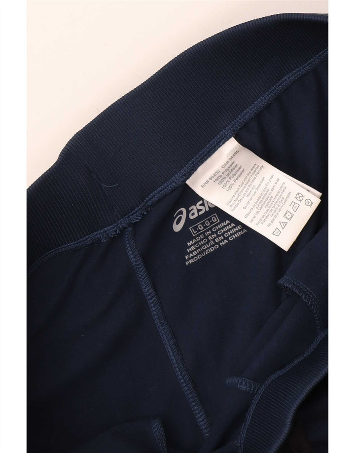 Asics Hombre Chándal Pantalones Joggers Grande Azul Marino Poliéster