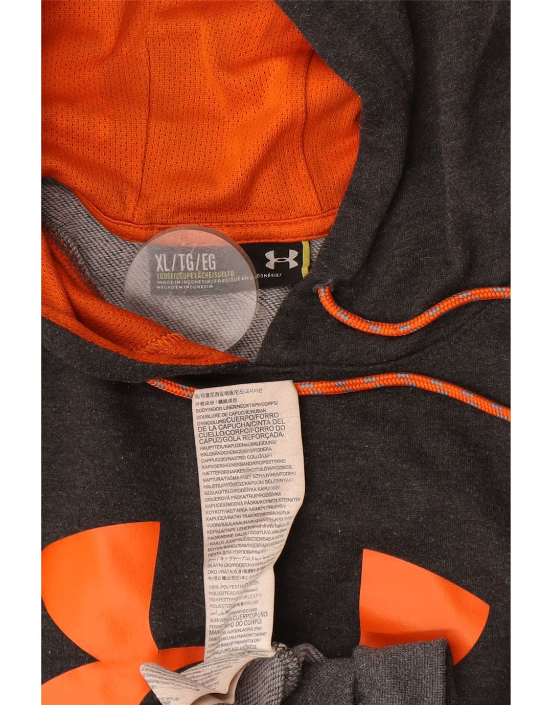 Under Armour Jersey con capucha gráfica para hombre XL Poliéster gris