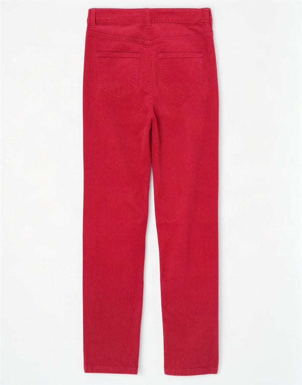 Marks & Spencer Pantalones de pana ajustados para mujer UK 10 Small W28 L28 Rojo