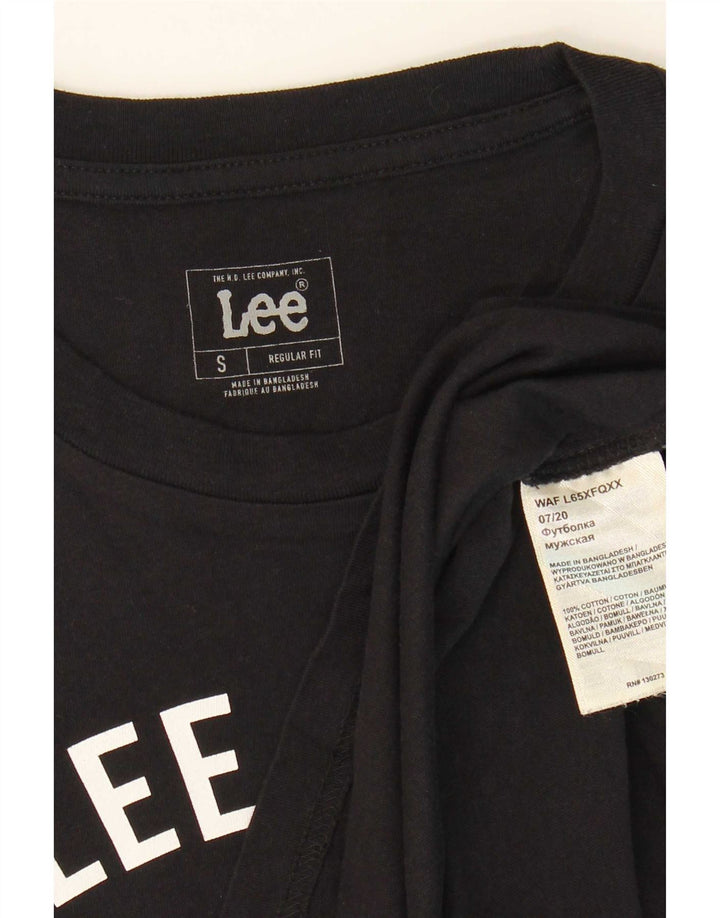 Lee Camiseta Estampada De Ajuste Regular para Hombre Top Pequeño De Algodón Negro