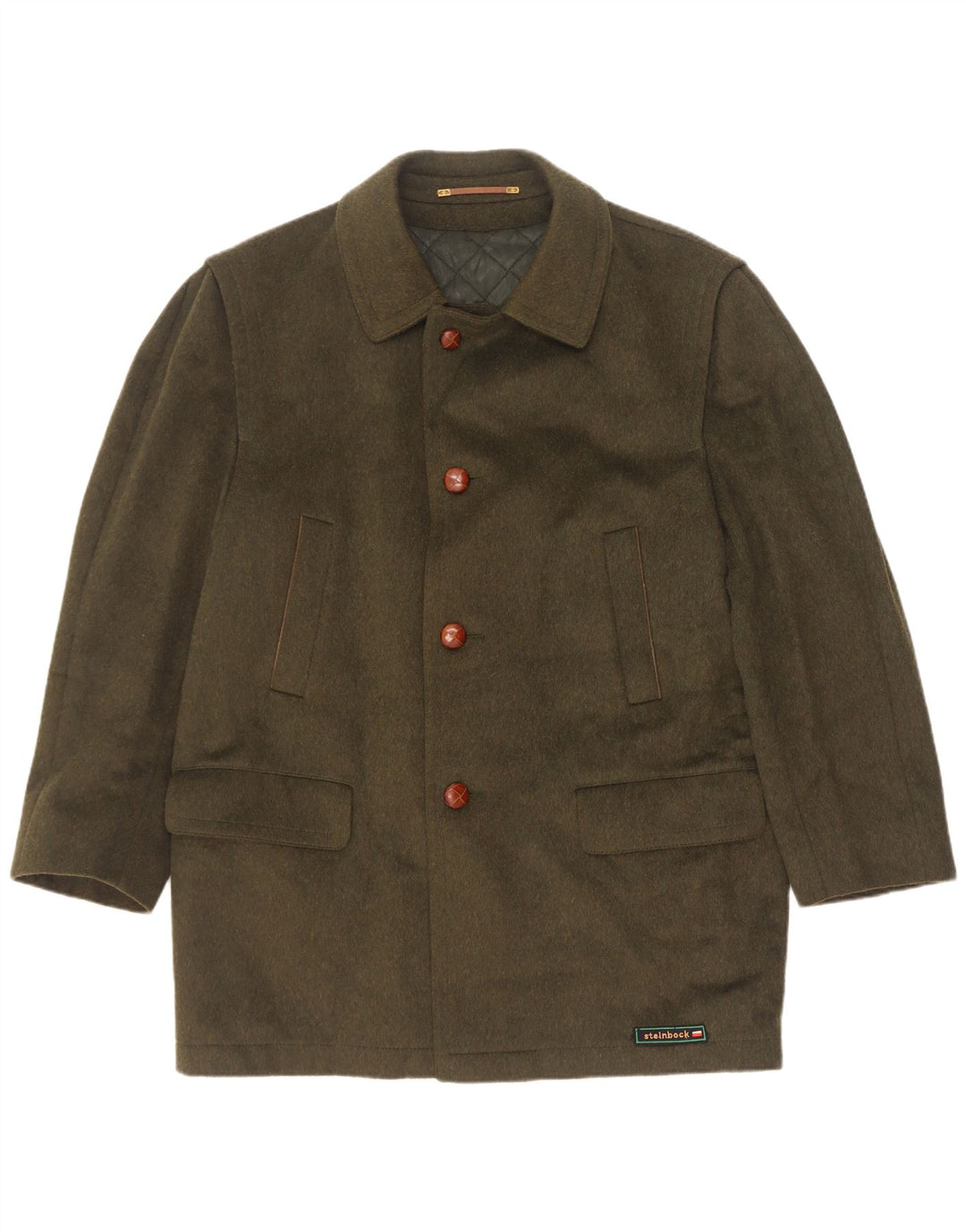 Abrigo Steinbock para hombre IT 48 Lana caqui mediana