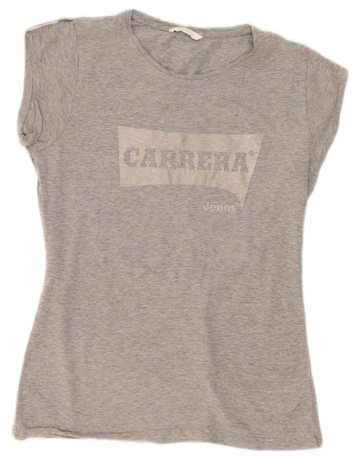 Carrera Camiseta gráfica para mujer Top UK 12 Gris medio