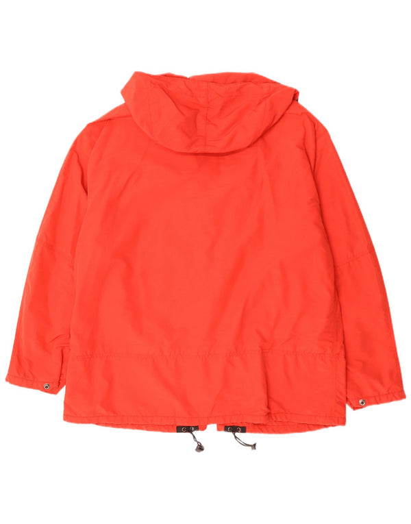 JET SET Chaqueta cortavientos con capucha para hombre UK 42 XL Rojo Colorblock