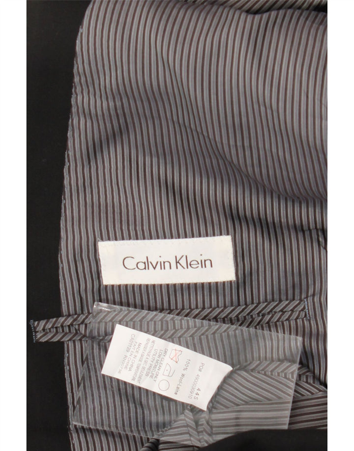 Calvin Klein Chaqueta tipo blazer de 2 botones para hombre Reino Unido 44 Grande Lana negra