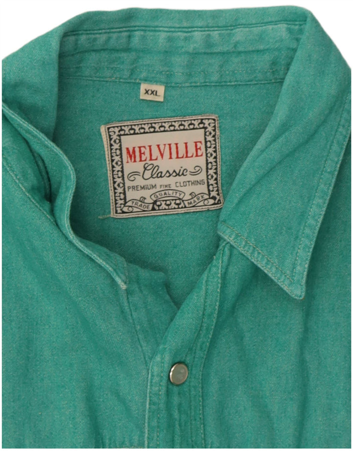 Melville Camisa Hombre 2XL Algodón Verde