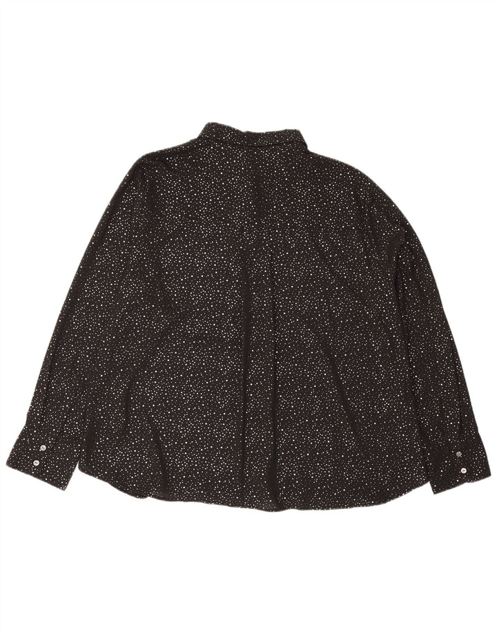 Marks & Spencer Blusa extragrande para mujer UK 40 XL Negro manchado