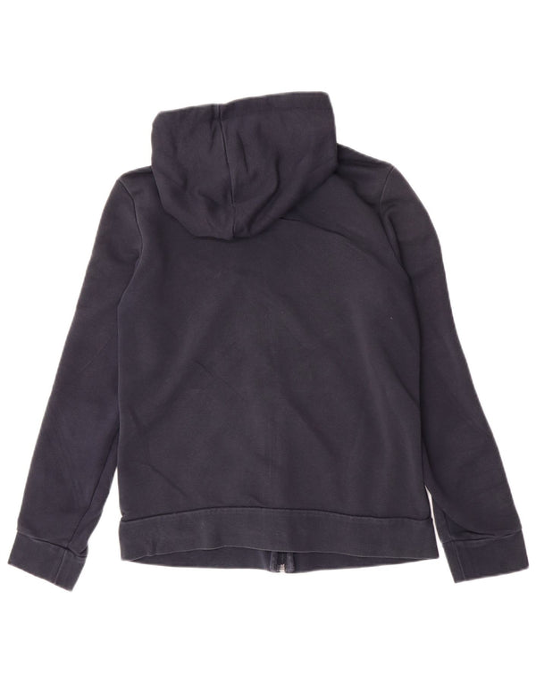 Adidas Sudadera con capucha y cremallera para mujer Reino Unido 12/14 Algodón azul marino mediano