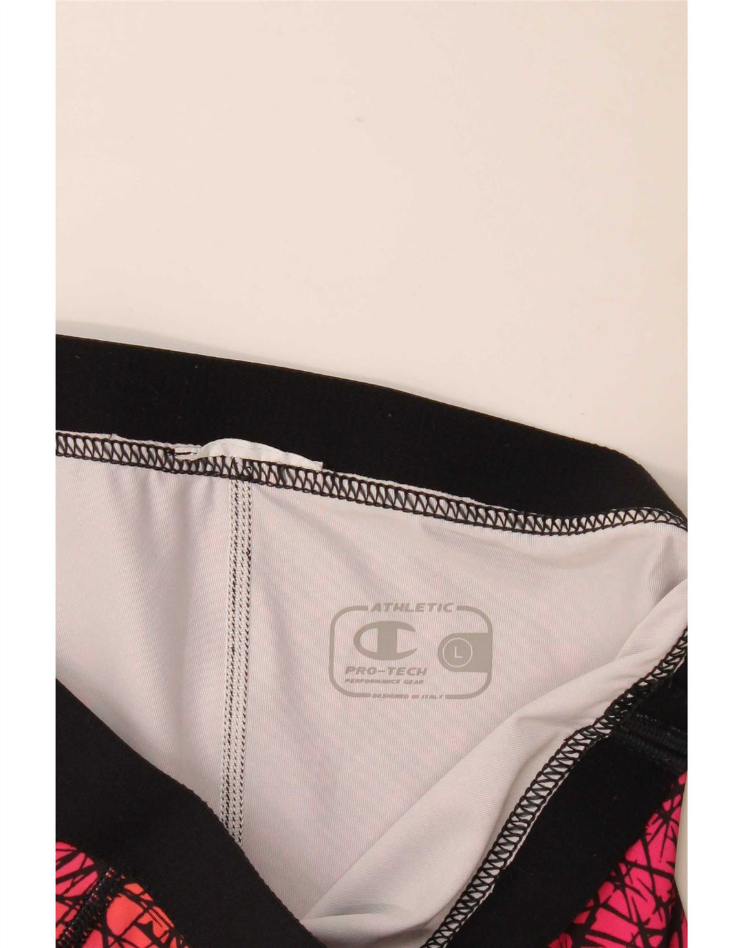 Champion Leggings Capri con patrón abstracto para mujer, talla 46, color rosa grande
