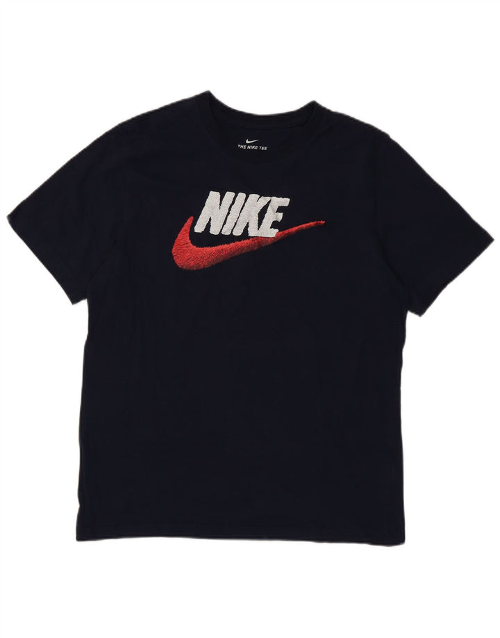 Nike - Camiseta gráfica para hombre, talla grande, algodón azul marino