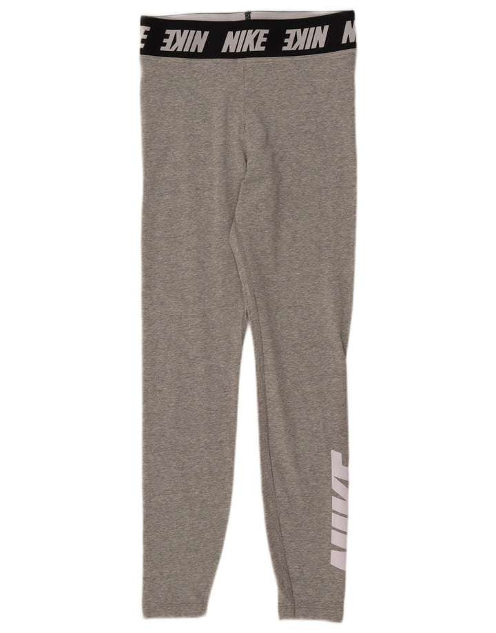 NIKE Leggings gráficos para mujer UK 8 Small Gris Algodón