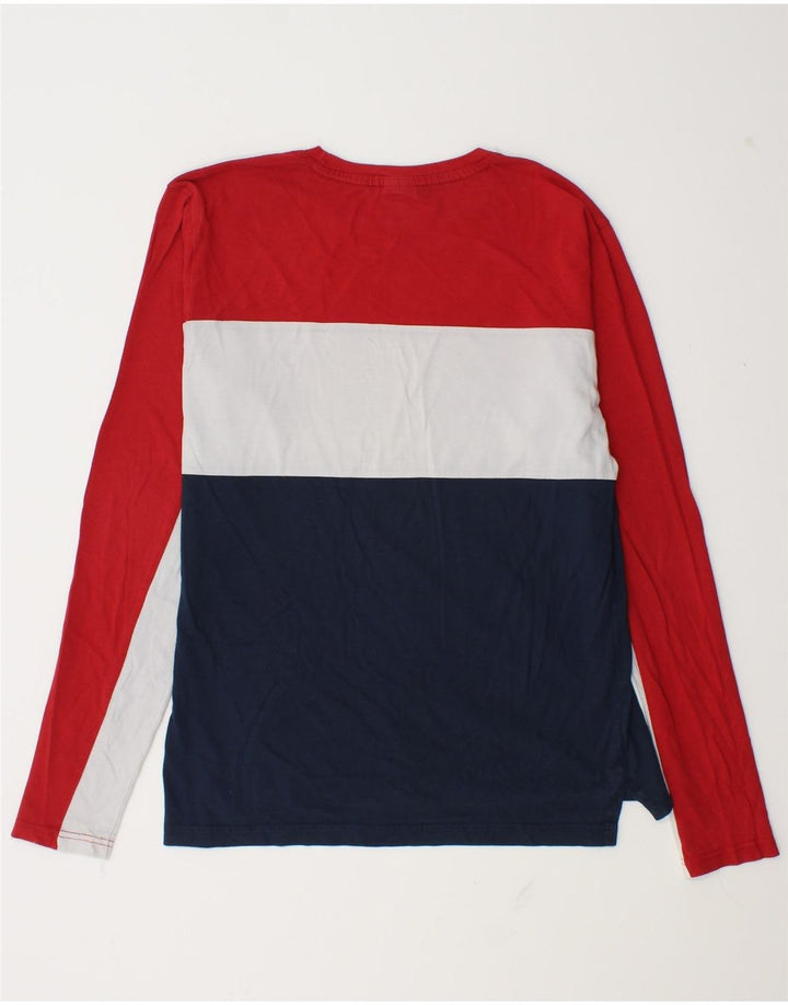 Fila Mens Tennis Graphic Top Manga Larga IT 46 Pequeño Multicolor