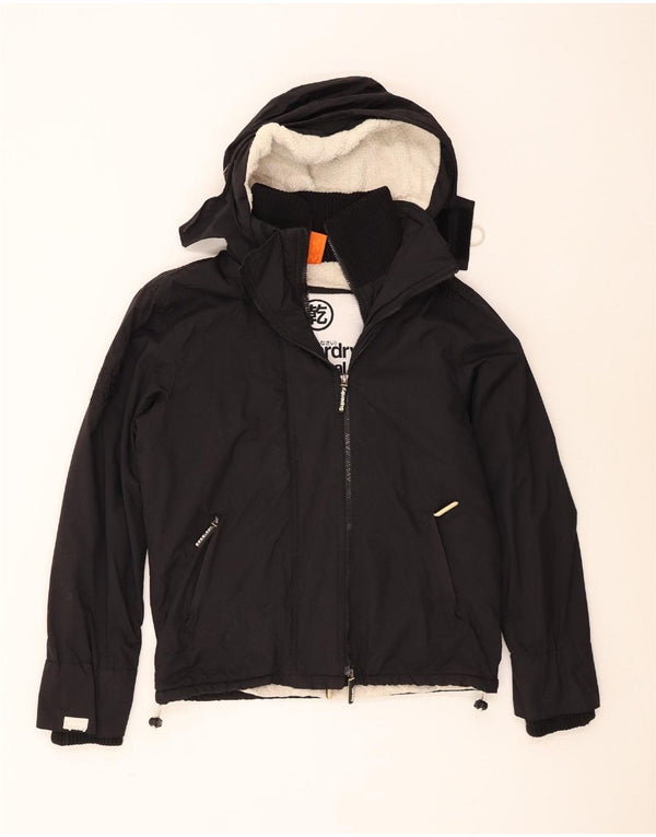 Superdry Chaqueta cortavientos con capucha Windcheater para hombre UK 40 Large Nylon negro