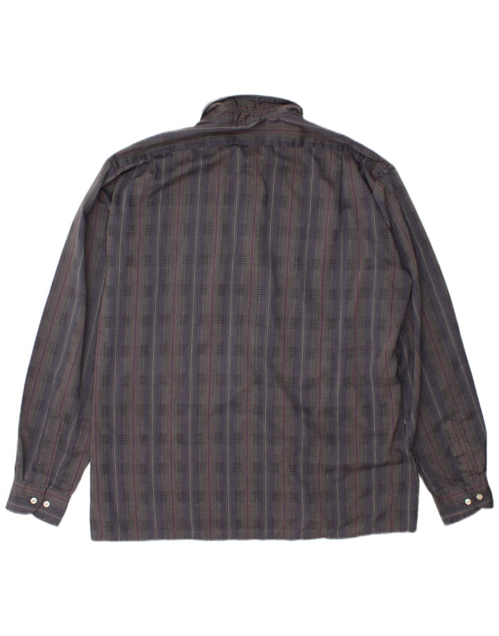 Camisa Cacharel Hombre Talla 41 Grande Gris Rayas
