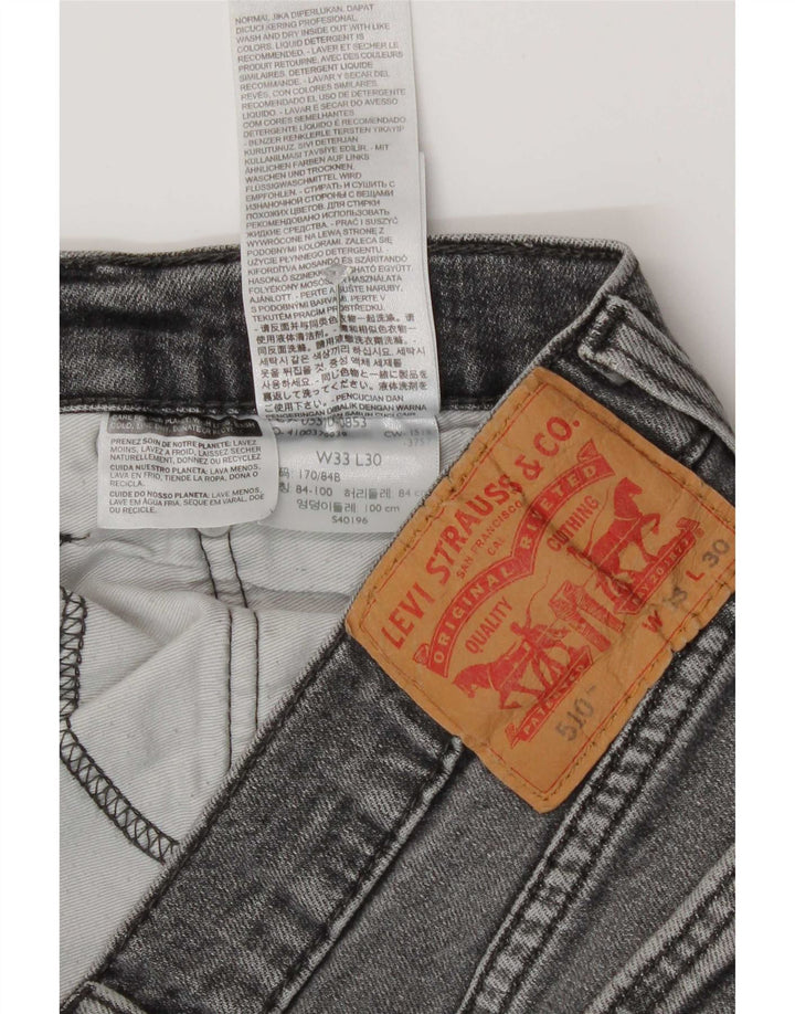 Levi's Vaqueros pitillo 511 para hombre W33 L27 Algodón gris