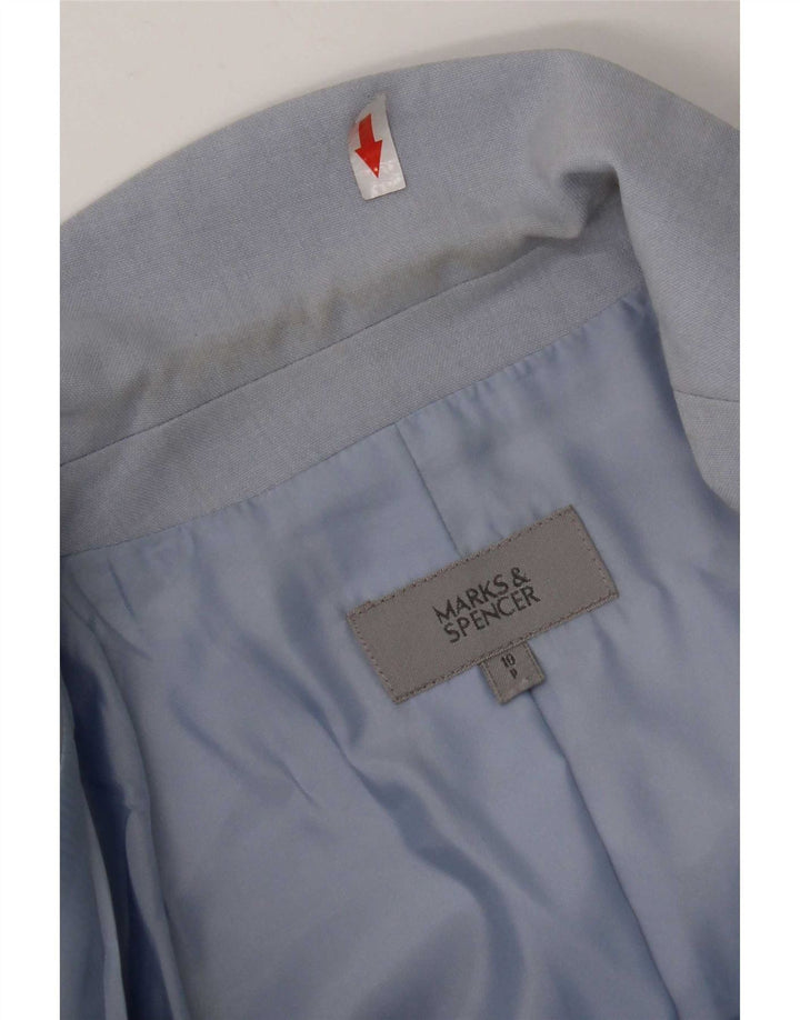 Marks & Spencer Chaqueta Blazer de 2 Botones para Mujer UK 10 Small Blue