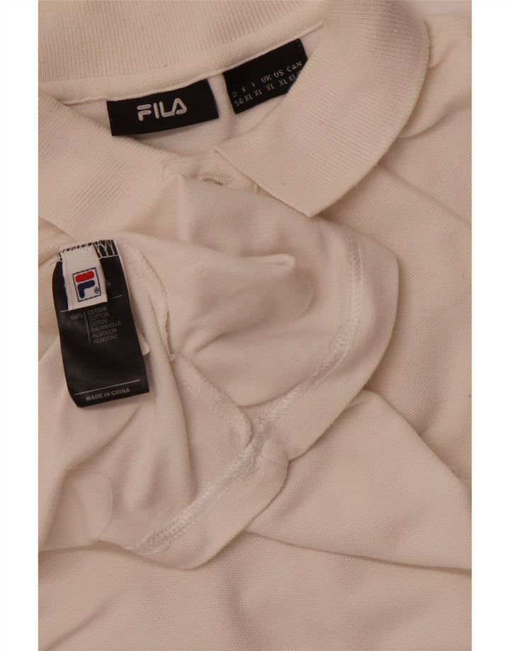 FILA Polo Hombre XL Algodón Blanco Roto