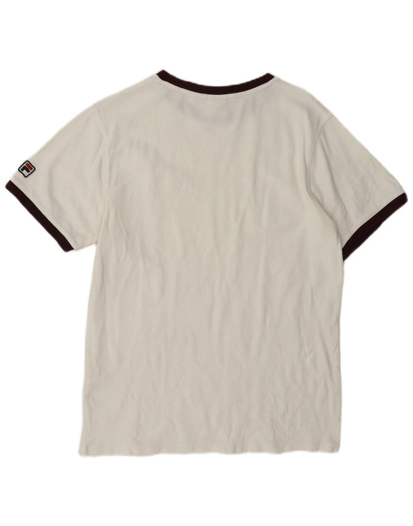 Fila - Camiseta para hombre, talla grande, algodón blanco