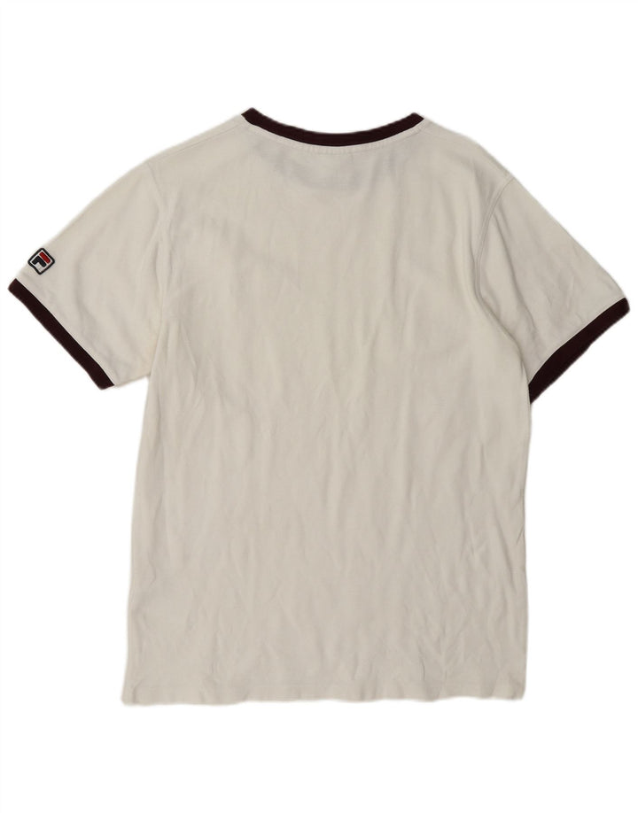 Fila - Camiseta para hombre, talla grande, algodón blanco