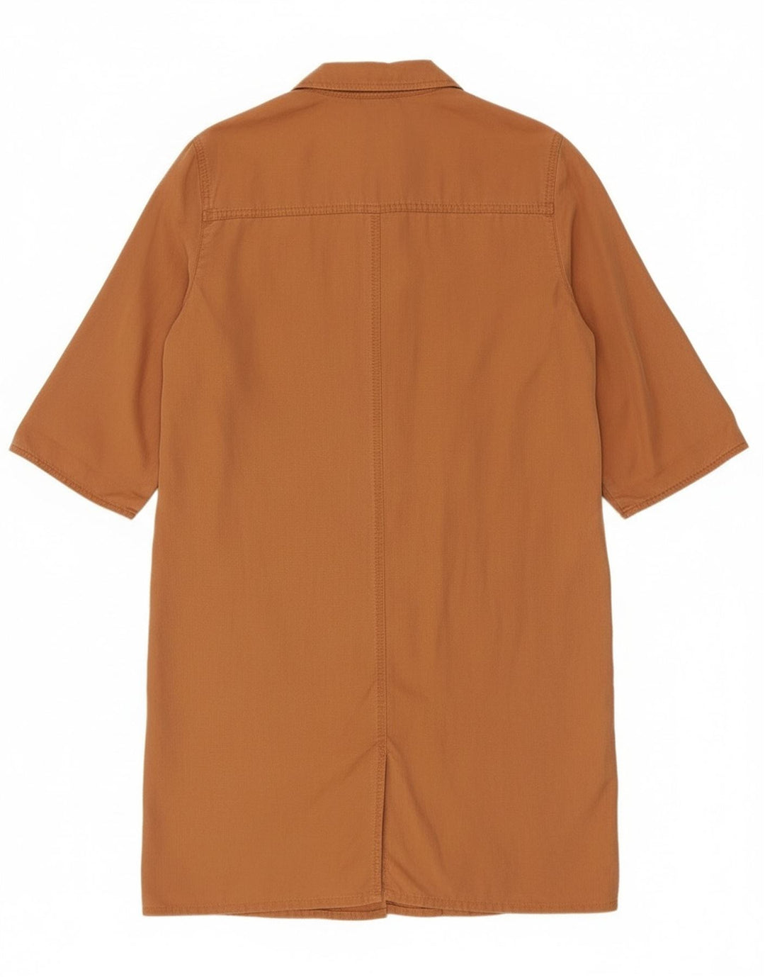 Perte by Krizia Vestido camisero de manga 3/4 para mujer UK 40 Marrón medio